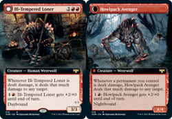 1 x Ill-Tempered Loner // Howlpack Avenger - Extended Art - Innistrad: Crimson V - Image 1