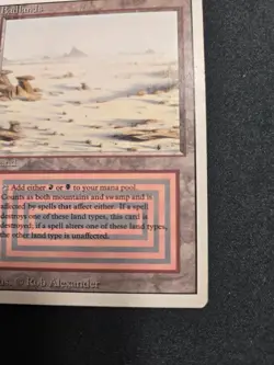 1x Badlands MTG **MP (Revised, English) Dual Land - Image 3