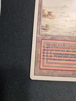 1x Badlands MTG **MP (Revised, English) Dual Land - Image 4