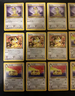 Meowth Persian Pokemon Vintage TCG Lot of 27 Base Set Team Rocket Jungle - Image 3