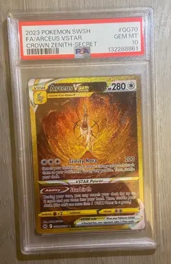 2023 Pokemon: Crown Zenith - Arceus VSTAR #GG70 [Secret/Full Art] PSA 10 - Image 1