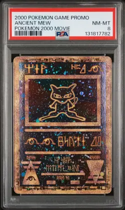 2000 POKEMON GAME PROMO MOVIE ANCIENT MEW PSA 8 - Image 1