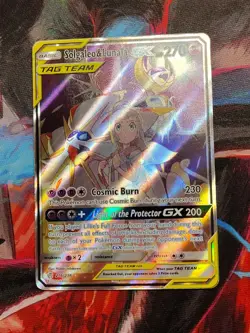 Pokemon Solgaleo & Lunala GX Full Art TAG TEAM Ultra Rare 216/236 Holo - Image 1