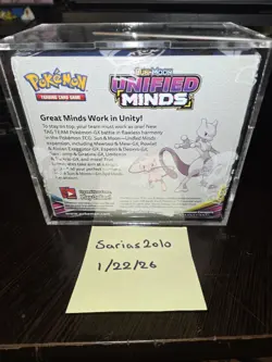 POKEMON UNIFIED MINDS SUN AND MOON BOOSTER BOX SEALED W/ACRYLIC CASE - Image 3
