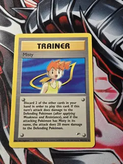 POKEMON MISTY 102/132 RARE TRAINER GYM HEROES MP - Image 1