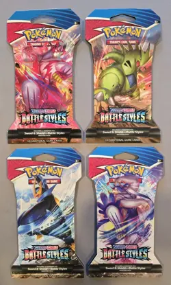 Pokemon Battle Styles Sleeved Booster Packs X4 - Image 1
