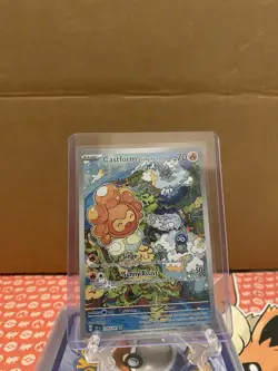 Pokemon TCG Castform Sunny Form Illustration Surging Sparks 195/191 - Image 1
