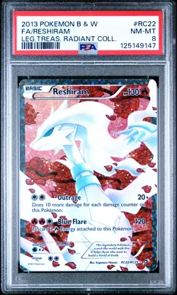 2013 POKEMON LEGENDARY TREASURES RESHIRAM #RC22 HOLO PSA 8 NEAR MINT #125149147 - Image 1