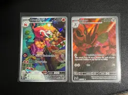 Pokemon TCG Crocalor 202/193 PAFen + Scizor 205/197 OBFen IR Illustration Rares - Image 2