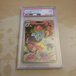 2025 Pokemon Mega Evolution Base #134 Illustration Rare Ivysaur PSA 9 Mint - Image 1