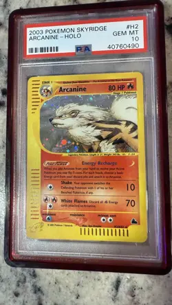 2003 POKEMON SKYRIDGE #H2 ARCANINE-HOLO PSA 10 - Image 3