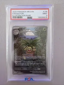 2025 POKEMON MEG EN-MEGA EVOLUTION ILLUSTRATION RARE #135 EXEGGUTOR PSA 9 - Image 1