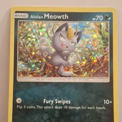 POKEMON ALOLAN MEOWTH 8/12 MCDONALDS PROMO HOLO LP-NM - Image 2