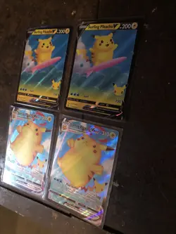 Surfing Pikachu VMAX 009/025 Celebrations Pokemon 2021 x2 And Surfing Pikachu V - Image 3