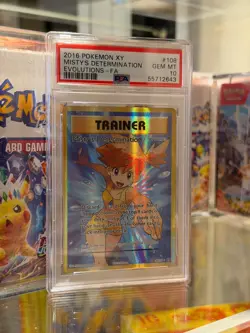 2016 POKEMON XY EVOLUTIONS #108 FULL ART/MISTY'S DETERMINATION PSA 10 - Image 1