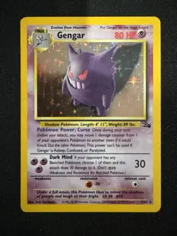 Pokemon TCG Gengar Fossil Unlimited Holo Rare #5/62 - Image 1