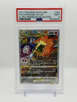 2022 POKEMON BLACK STAR PROMO #262 CHARIZARD VSTAR ULTRA PREMIUM COLLECT PSA 9 - Image 1