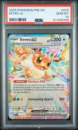 Eevee ex 075/131 Prismatic Evolutions Holo Double Rare Pokemon TCG PSA 10 - Image 2