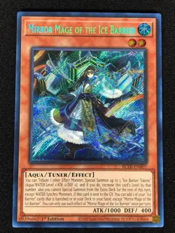 Yugioh Mirror Mage of the Ice Barrier BLTR-EN007 1st Secret (NM) - Image 1
