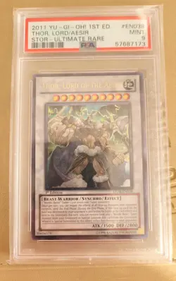 PSA 9 - YUGIOH - 2011 - STOR-EN038 - THOR, LORD OF T A - FIRST - ULTIMATE - Image 1