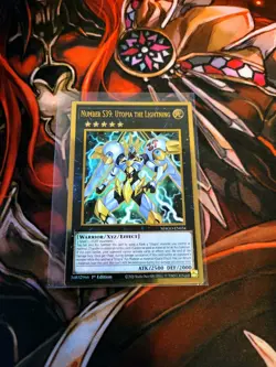 YUGIOH NUMBER S39: UTOPIA THE LIGHTNING MAGO-EN034 GOLD 1ST ED NM - Image 1