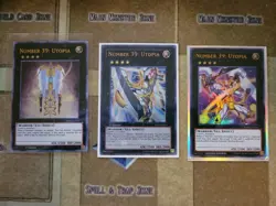YUGIOH NUMBER 39: UTOPIA + 2X ALT ART NUMBER 39: UTOPIA ULTRA 1ST ED NM - Image 1