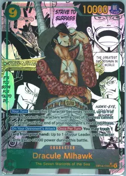 PSA 10 English 2026 One Piece OP14-EB04 119 Dracule Mihawk Manga Alt Art - Image 3