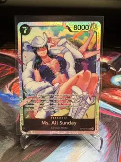 Ms. All Sunday (SR) OP14-084 One Piece TCG The Azure Sea's Seven - Image 1
