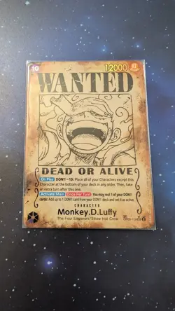 One Piece TCG English Monkey D Luffy OP05-119 Wanted Poster Near Mint Foil - Image 1