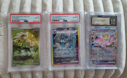 Pokemon graded cards Vaporeon (SAR) PSA 10 - 3 graded cards - Image 1