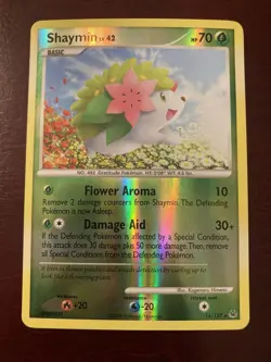 Shaymin LV.42 14/127 Platinum Reverse Holo Rare 2009 English Pokemon TCG Card NM - Image 1