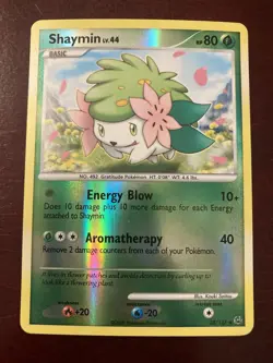 Shaymin 38/127 Platinum Reverse Holo Rare 2009 English Pokemon TCG Card NM - Image 1