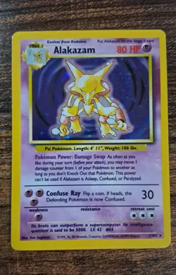 Alakazam 1/102 Base Set Holo Pokemon Card TCG - Image 1