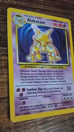 Alakazam 1/102 Base Set Holo Pokemon Card TCG - Image 2