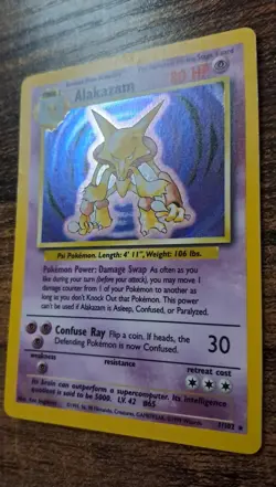 Alakazam 1/102 Base Set Holo Pokemon Card TCG - Image 4