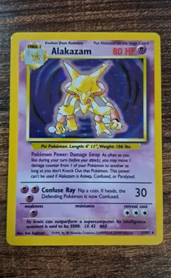 Alakazam 1/102 Base Set Holo Pokemon Card TCG - Image 5