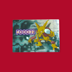 ALAKAZAM (FOODIN)--JAPANESE MEIJI EMBOSSED PROMO FOIL POKEMON CARD - Image 1