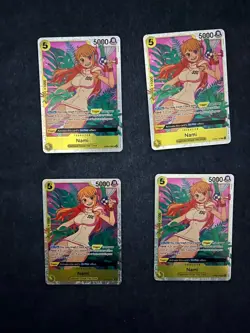 Nami OP08-106 SR4x Playset Two Legends One Piece Card Game English NM - Image 1