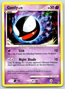 Gastly - Platinum Arceus 36/99 kawayoo Pokemon 151 Card LP - Image 1