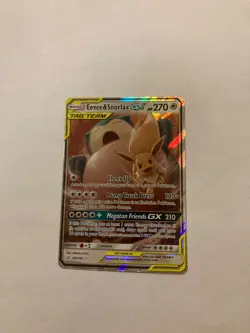 Eevee & Snorlax GX 120/181 Sm-Team Up Holo Pokemon Card - Image 1