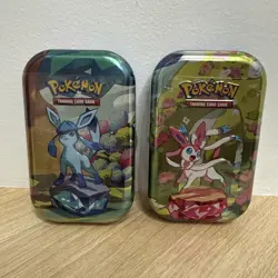 NEW! 2 Prismatic Evolution Evolutions Mini Tins Pokemon Cards SEALED WITH Coin - Image 1