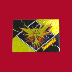 ZAPTOS (THUNDER)--JAPANESE MEIJI EMBOSSED PROMO FOIL POKEMON CARD - Image 1