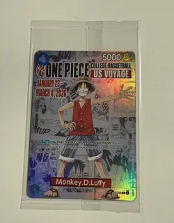 One Piece Monkey D. Luffy US College Basketball Promo Card RUTGERS - Image 1