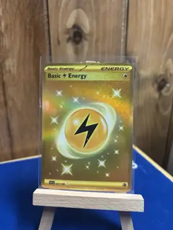 Pokemon TCG Basic Lightning Energy Gold Card Scarlett Violet Base #257/198 - Image 1