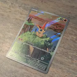 Pokemon Victini 208 SVP Scarlet & Violet Promo Full Art Holo 80HP TCG Card - Image 2