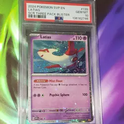 Awesome Swirl! LATIAS PSA 10 2024 POKEMON SVP BLACK STAR PROMO CARD #139 - Image 3