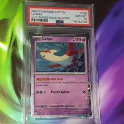 Awesome Swirl! LATIAS PSA 10 2024 POKEMON SVP BLACK STAR PROMO CARD #139 - Image 5
