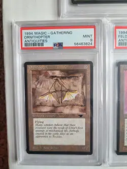 MTG 3 Antiquities Cards All PSA 9 MINT Citanul Druid, Feldon's Cane, Ornithopter - Image 5