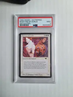 MTG Martyrs of Korlis PSA 9 MINT 1994 Antiquities Vintage Reserved List Card Eng - Image 3