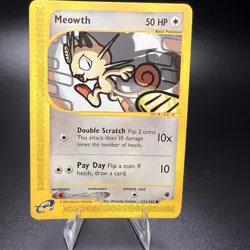 Meowth 121/165 - Expedition E-Reader Vintage Pokemon Card - Image 1